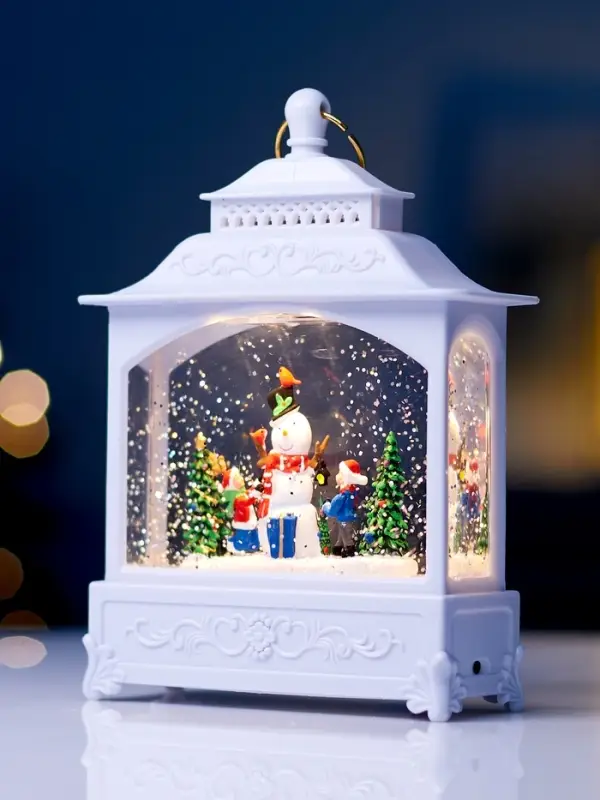 Фигура светодиодная "Снеговик" 5.5х14х19.5 см, 3хААА (не в компл.), музыка, USB, Т/БЕЛЫЙ