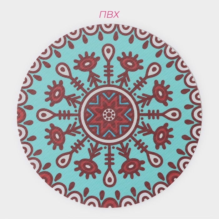 Салфетки сервировочные на стол Доляна &laquo;Колли&raquo;, 4 шт, d=38 см, цвет бирюзовый