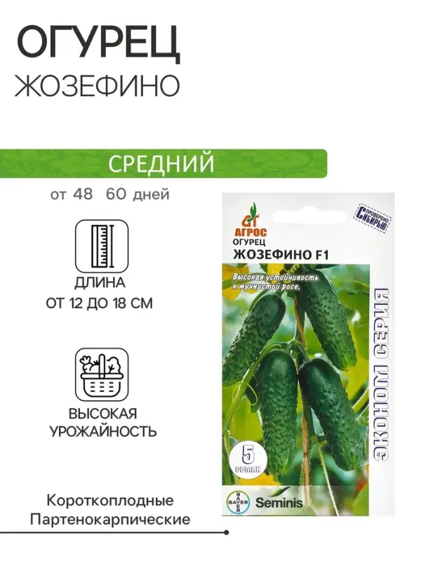 Семена Огурец"Жозефино" F1 5шт ЭКОНОМ