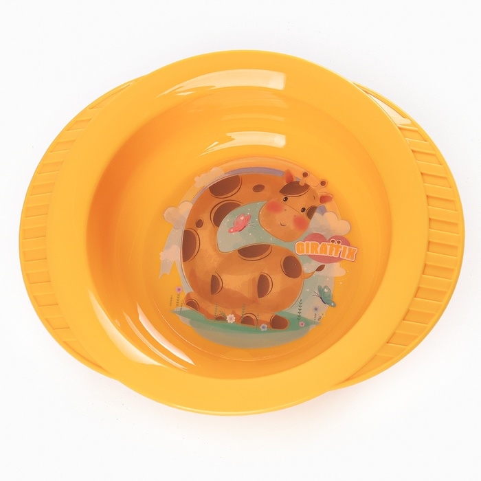 Тарелка детская на присоске Giraffix, цвет МИКС