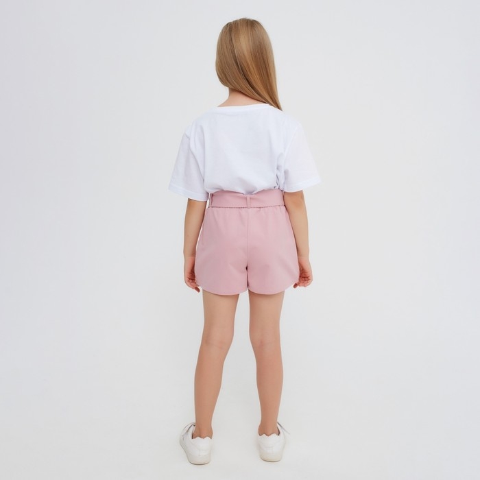 Шорты для девочки с поясом KAFTAN, размер 30 (98-104), цвет пудра