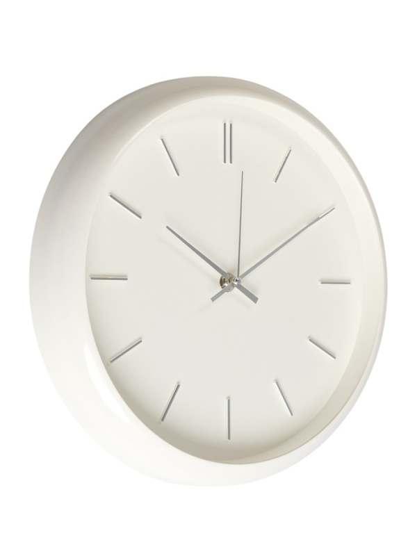 Часы настенные, интерьерные "Классика", d-30 см, со стеклом, белые