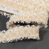 Тесьма декоративная &laquo;Твидовая&raquo;, двусторонняя, 30 мм, 5 &plusmn; 0,5 м, цвет бежевый