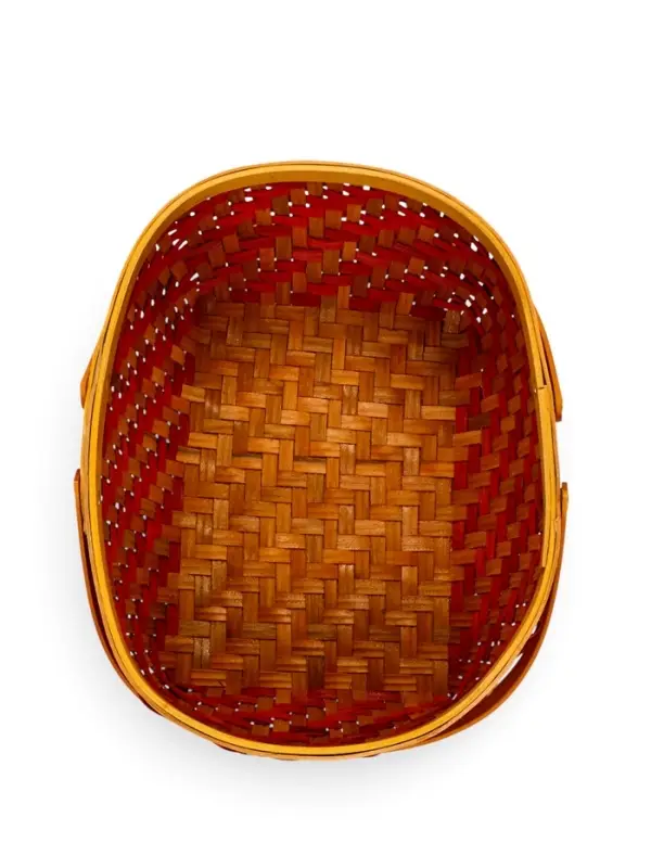 Набор корзин 2 шт 34х27х14  26х24х13 см ручка h=18/18 см красн-оранж