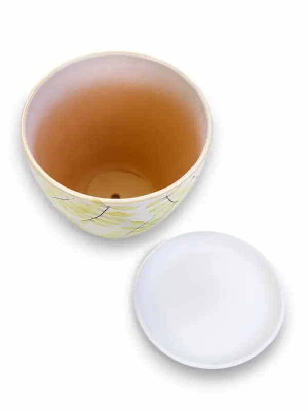 Горшок цветочный поддоном  8 л,  керамика, Тропики (М)