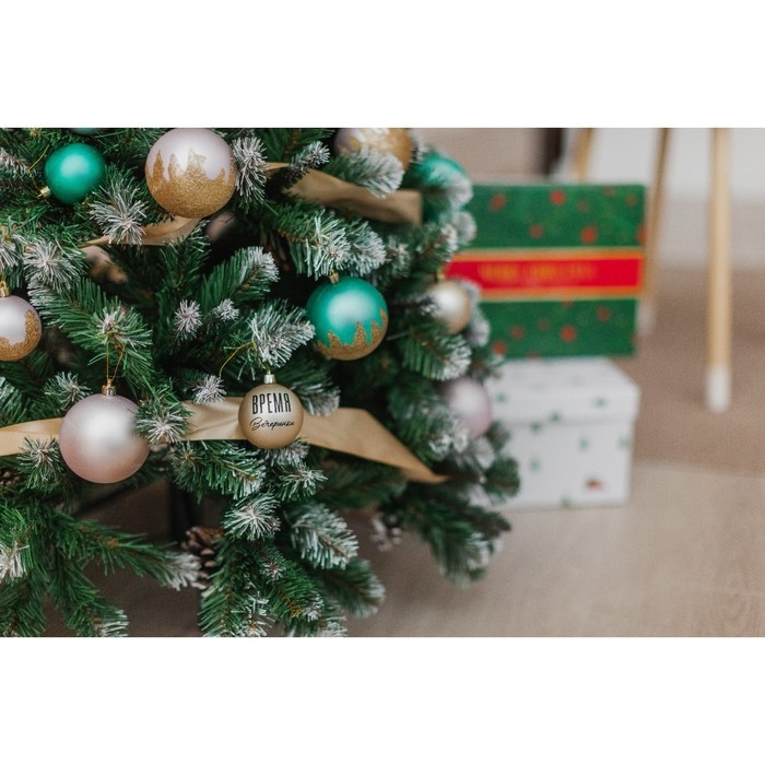 Новогодние шары ёлочные &laquo;Время вечеринки&raquo;, на Новый год, пластик, d=6, 6 шт., цвет жемчужный и розовый