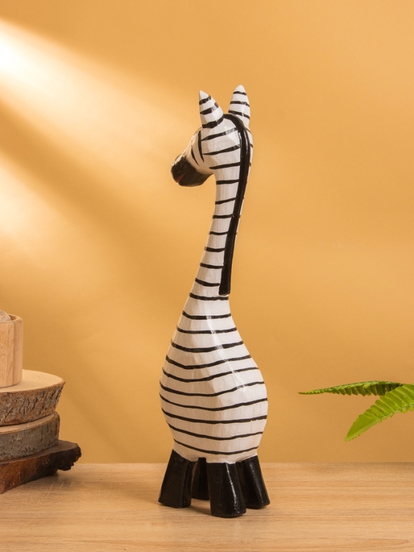 Сувенир &laquo;Зебра&raquo;, 9&times;6&times;33 +/- см, дерево, чёрно-белый
