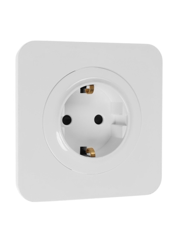 Розетка одноместная, серия Розетка одноместная, серия "Circular", 16 А, скрытая, с з/к, белая