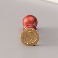 Сургучный набор "Сова на луне" печать, ручка, сургуч 12,5х10х3,6 см