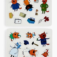 Магнитная книжка "Изучаем профессии", А5, 8 стр., Три кота Магнитная книжка "Изучаем профессии", А5, 8 стр., Три кота