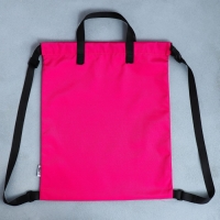 Мешок для обуви, розовый, два вида ручек, текстиль 30&times;40 см