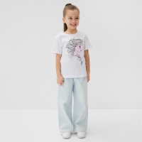 Футболка детская &laquo;Эльза&raquo;, Холодное сердце, рост 86-92, белый