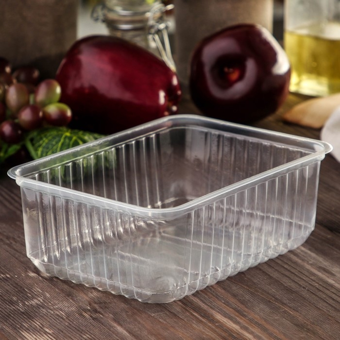 Набор одноразовых контейнеров, 1 л, 17,9×13,2×6,4 см, 50 шт, цвет прозрачный Набор одноразовых контейнеров, 1 л, 17,9×13,2×6,4 см, 50 шт, цвет прозрачный