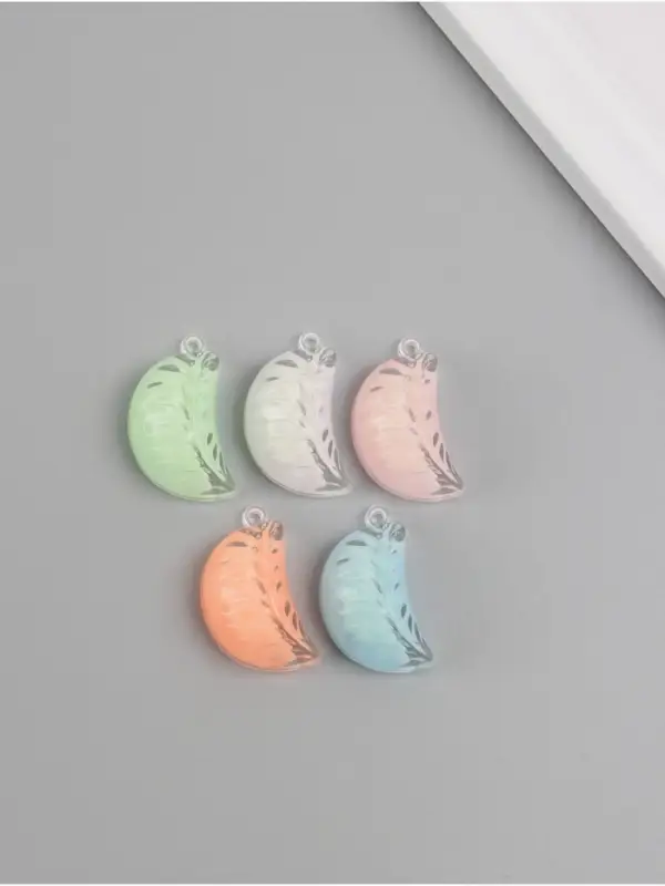 Подвеска для творчества акрил "Долька" светится в темноте МИКС 3,2х2х1,4 см