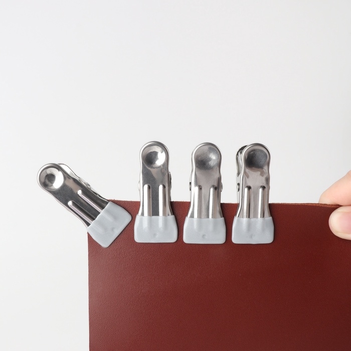 Зажимы для кожевника с насадкой, 5,5 &times; 2,3 см, металл, цвет разноцветный