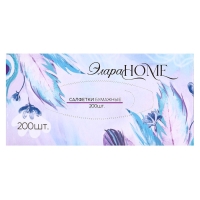 Салфетки бумажные в коробке Элара HOME "Цветочный танец", 200 шт.