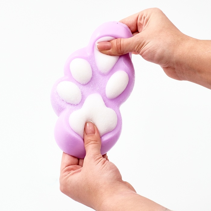 Сквиш антистресс - игрушка &laquo;Кошачья лапка&raquo;, с пушистой посыпкой, МИКС