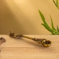 Подставка под благовония "Ложка мира" латунь 15,5 см