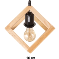 Светильник BayerLux ЭКО "Куб" 1х40Вт Е27 черный/коричневый 27х27х100см