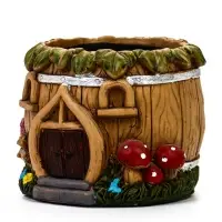 Кашпо "Домик рельеф" 10 х 10 х 8 см