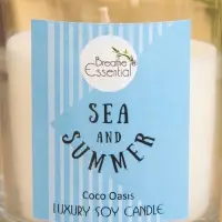 Свеча с кристаллом внутри Sea and Summer "Coco Oasis" кокос, 120 гр