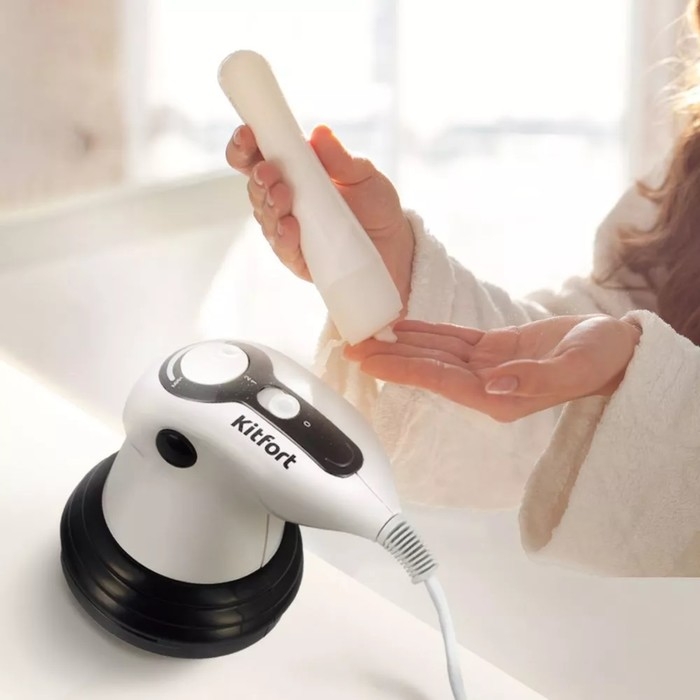 Массажёр для тела Kitfort КТ-2978, электрический, ротационный, 25 Вт, 4 насадки, белый Массажёр для тела Kitfort КТ-2978, электрический, ротационный, 25 Вт, 4 насадки, белый