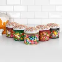 Форма бумажная для кулича &laquo;Жостово&raquo;, 13.4&times;10 см, разноцветная