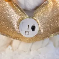 Фигура текстиль &laquo;Кукла в белом&raquo; 70 см, 6 LED, AG10x3 (в компл.), Т/БЕЛЫЙ