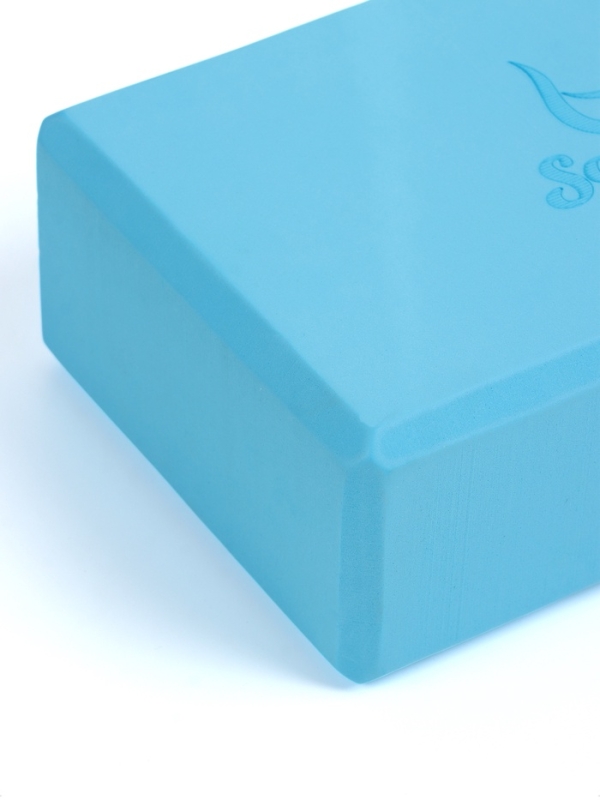 Блок для йоги 23 х 15 х 7,5 см, вес 120 гр, цвет голубой Блок для йоги 23 х 15 х 7,5 см, вес 120 гр, цвет голубой