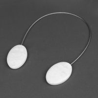 Подхват для штор &laquo;Мраморный камень&raquo;, 5 &times; 3,5 см, 21 см, цвет белый