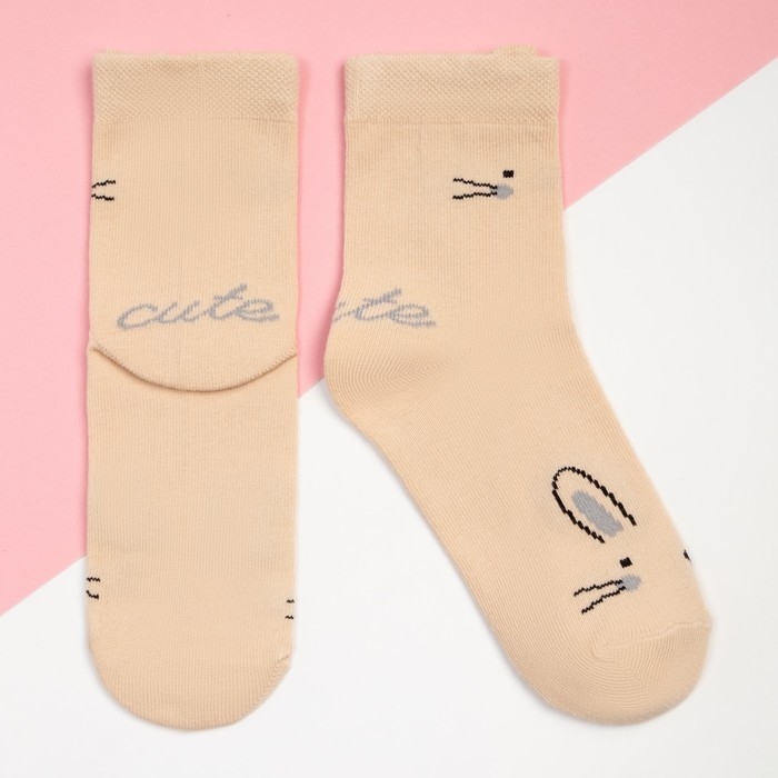 Носки детские KAFTAN "Зайка" размер 14-16, бежевый