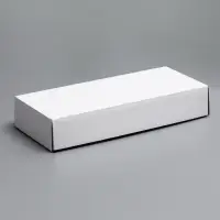 Коробка сборная без печати крышка-дно белая без окна 24 х 11,5 х 4,5 см