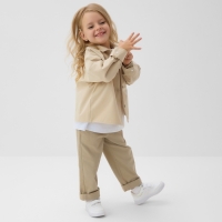 Рубашка детская MINAKU: Jeans collection, цвет бежевый, рост 140 см Рубашка детская MINAKU: Jeans collection, цвет бежевый, рост 140 см