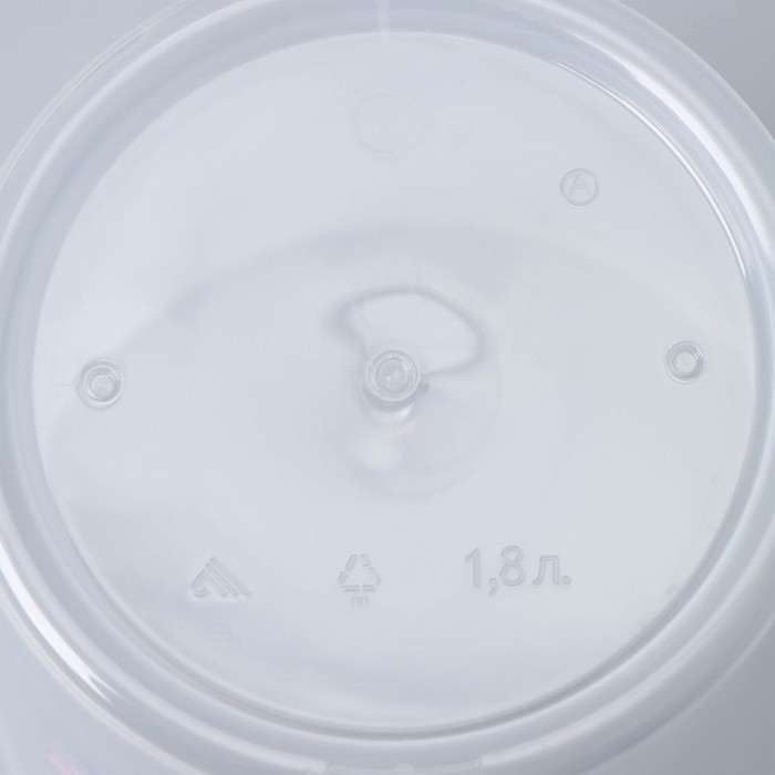 Горшок для орхидей с поддоном, 1.8 л, пластиковый, прозрачный, МИКС