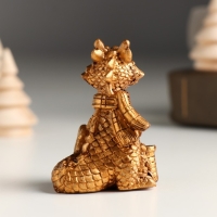 Фигурка полистоун &laquo;Бронзовый дракон в шарфике с монетами&raquo;, 4.8&times;4.3&times;6 см, МИКС