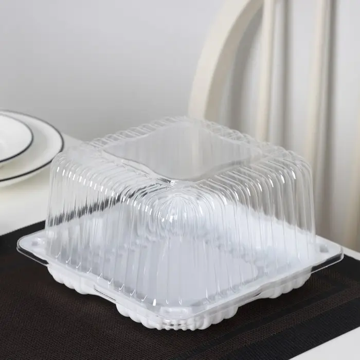 Крышка для тортницы пластиковая одноразовая ИП-43, 18,5&times;18,5&times;10,5 см, внутренний 16&times;16&times;10 см, 480 шт/уп