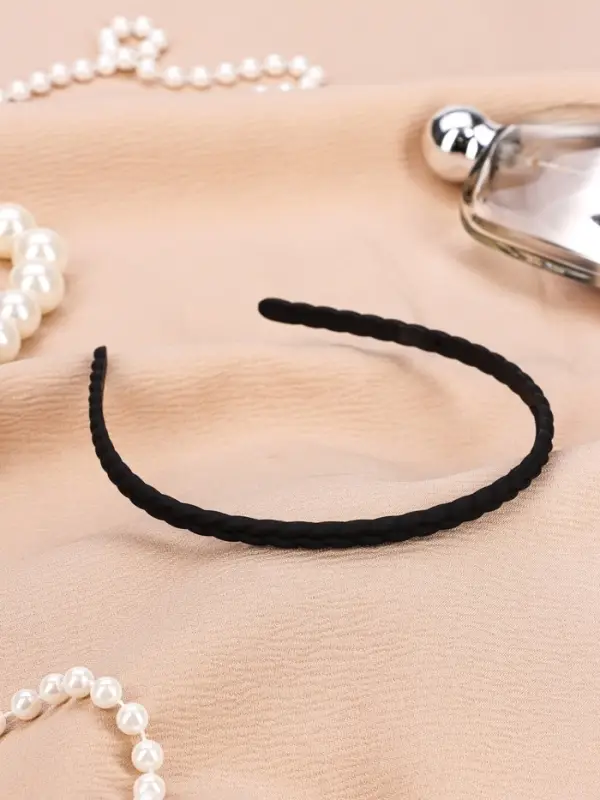 Ободок для волос "Классика галант" коса, 0,7 см, чёрный