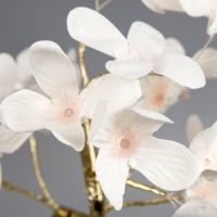 Светодиодный куст «Магнолия» 45 см, 24 LED, батарейки AAx3 (нет в комплекте), свечение тёплое белое Светодиодный куст «Магнолия» 45 см, 24 LED, батарейки AAx3 (нет в комплекте), свечение тёплое белое