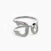 Серьга "Кафф" булавка, цвет серебро