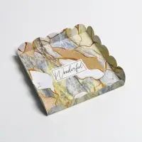 Коробка для печенья, кондитерская упаковка с пластиковой крышкой, &laquo;Камень&raquo;, 18 х 18 х 3 см