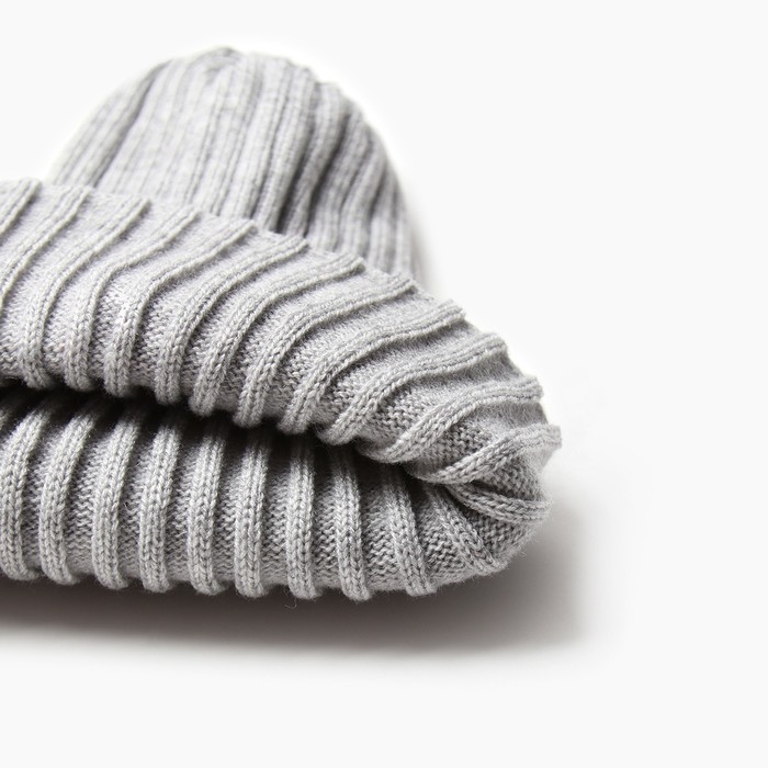 Шапка для девочки, цвет серый, размер 56-58 Шапка для девочки, цвет серый, размер 56-58