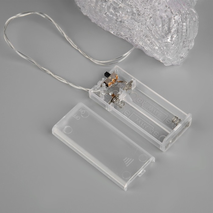 Светодиодная фигура &laquo;Медведь с бантом&raquo; 15 &times; 20 &times; 15 см, акрил, 20 LED, батарейки ААх3 (не в комплекте), свечение белое