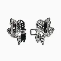 Зажим для кардигана "Ажур" бабоччка, цвет серебро