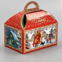 Подарочная новогодняя коробка &laquo;Атмосфера&raquo; Ларец малый 18.5&times;12.5&times;19 см