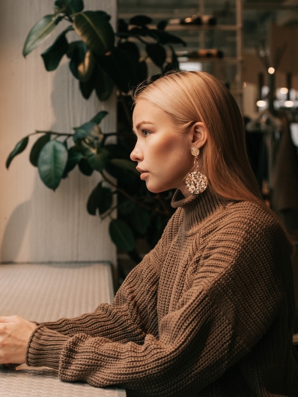 Серьги металл &laquo;Атмосфера&raquo; три диска, цвет золото