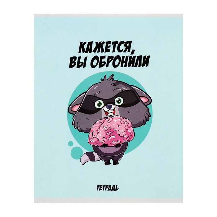 Комплект тетрадей из 5 штук, 48 листов в клетку Calligrata Комплект тетрадей из 5 штук, 48 листов в клетку Calligrata "Дерзкий енот", обложка мелованный картон, блок офсет