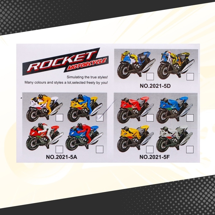 Мотоцикл инерционный &laquo;Байкер&raquo;, МИКС