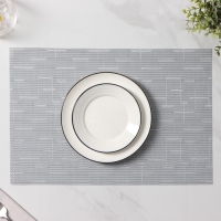 Салфетки сервировочные на стол Доляна &laquo;Шер&raquo;, 4 шт, 30&times;45 см, цвет серый