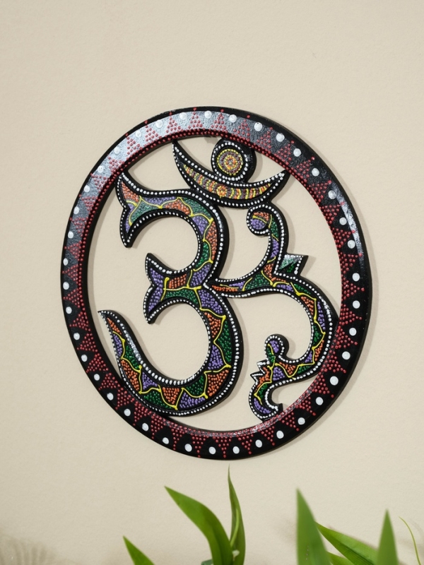 Панно резное МДФ Панно резное МДФ "ОМ Цветное", 30х30х0,6 см