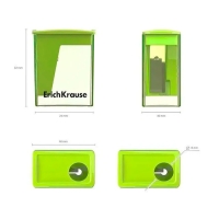 Точилка 1 отверстие ErichKrause "City Mini" Neon, с контейнером, пластиковая, МИКС Точилка 1 отверстие ErichKrause "City Mini" Neon, с контейнером, пластиковая, МИКС